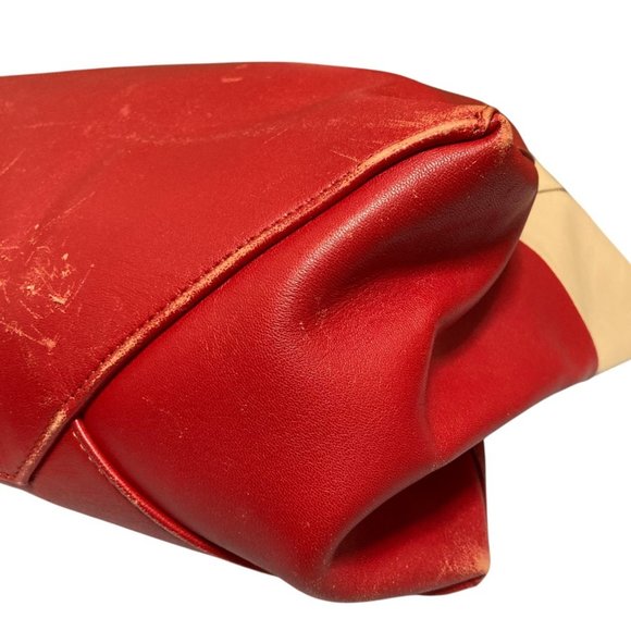 CELINE Horizontal Cabas Tote Bag, Beige Red, Women's - Picture 6 of 9